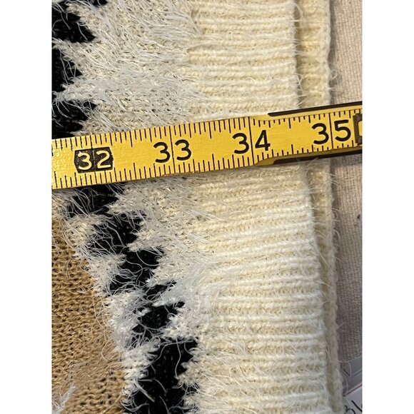 Wishlist S/M Sweater Smock Aztec Soft Buttons Hook & Eye Oversized Outdoors - Picture 4 of 14